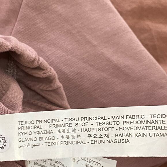 Zara cropped sweatshirt pink blush rose short sleeve small new - Picture 8 of 10